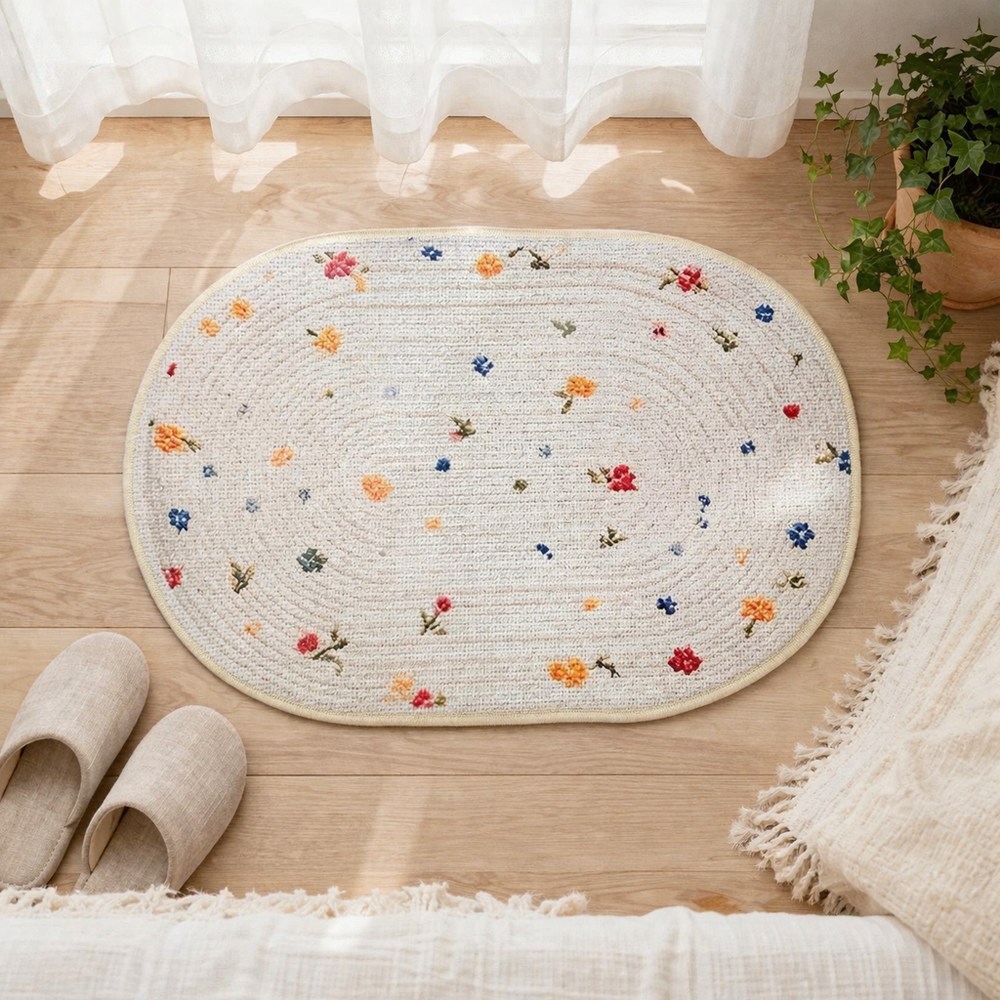  러빙랩 블로미 욕실 현관 논슬립 발매트 플라워 [60x40cm]