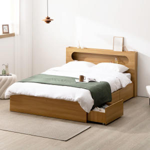 파로마 메이브 빅수납 LED침대 Q (본넬스프링)