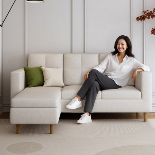 하루꿈 카우치 패브릭 소파 3인용_이미지