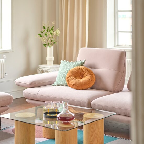 에싸 로마노 스윙기능 리브 패브릭 소파 3인용 (스툴포함)_이미지