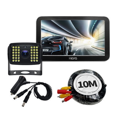 아이소라  와이드 미니 후방카메라 + 7인치 AHD 모니터 세트 (배선 10M)