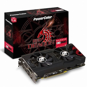 PowerColor 라데온 RX 570 레드드래곤 OC D5 4GB 백플레이트
