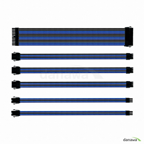 쿨러마스터 Sleeved Extension Cable Kit (블루, 0.3m)