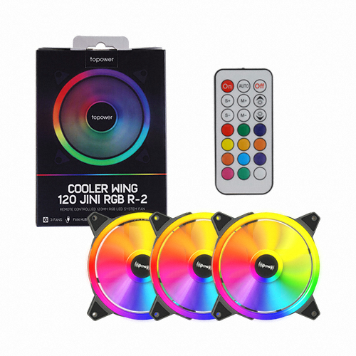 topower COOLER WING JINI-R2 120 RGB (컨트롤러/3팩)_이미지