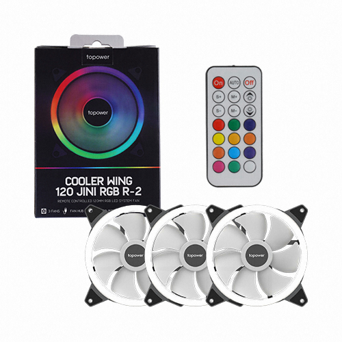 topower COOLER WING JINI-R2 120 RGB (컨트롤러/3팩)_이미지