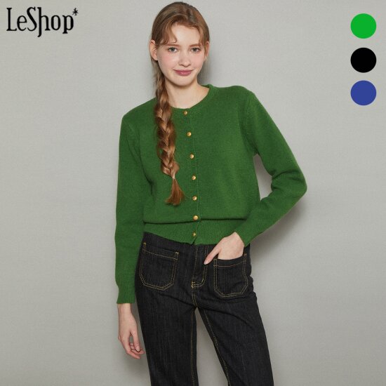 르샵 미니 버튼 컬러 울 니트 가디건 BO9KC083A_이미지