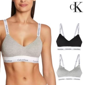 캘빈클라인언더웨어 CK 언더웨어 라인드 여성 브라렛 스포츠 브라탑 2종