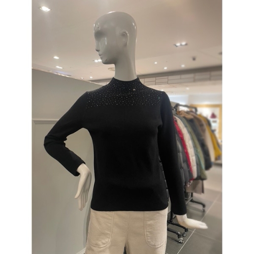 르니앤맥코이 큐빅 총총 반폴라 니트 MN01KM722FJY_이미지