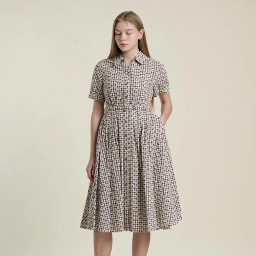 BCBG 비씨비지 자수 플라워 카라 원피스 B6B3O601