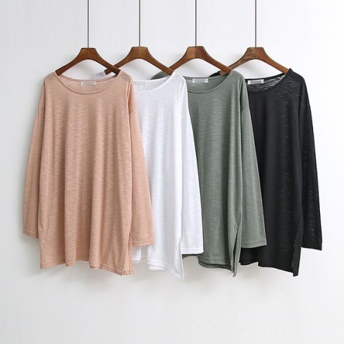 셀러허브 여성 빅사이즈티 E679L601 데일리딥트임긴팔티 NO