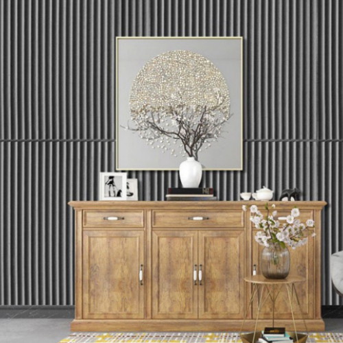 피어니스트 방수 접착식 템바보드 벽지 화이트 (5장, 70cm x 70cm)_이미지
