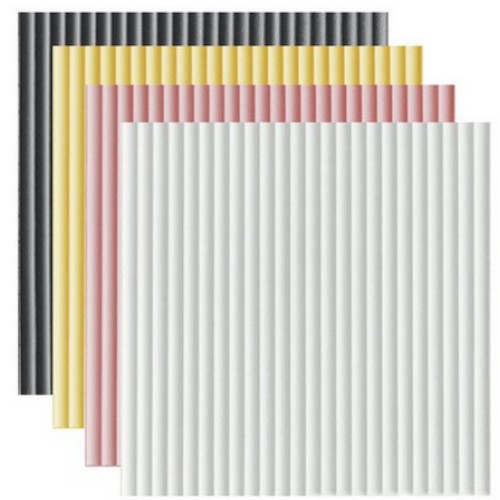 피어니스트 방수 접착식 템바보드 벽지 화이트 (5장, 70cm x 70cm)_이미지
