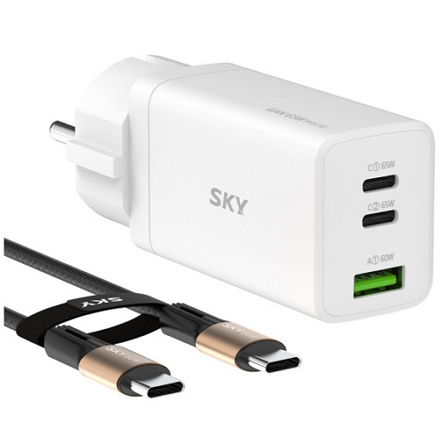 스카이랩 스카이 필 PD PPS 65W 3포트 GaN 접지형 충전기 SKY-GaN65W PPS PD_이미지