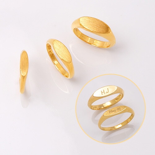 혼골드모아 골드모아 순금 모던 오벌 리멤버 반지 7.5g (1개)