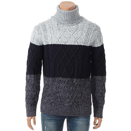 헨어스 3단 블록 목폴라 니트 HWC902_이미지