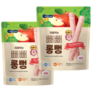 베베쿡 처음먹는 빼빼롱뻥 사과 30g (2개)_이미지