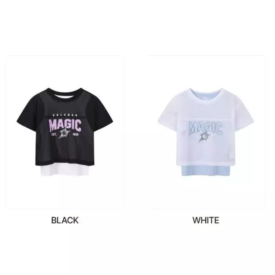 NBA NBA-KIDS 키즈 여아 메쉬 레이어드 2WAY 반팔티/K262TS640P1
