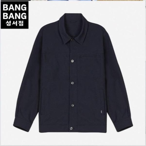 HC04 봄남성 카라 베이직자켓 무지기퍼 심플 포켓 트러커 단색 자켓 CU S45974715