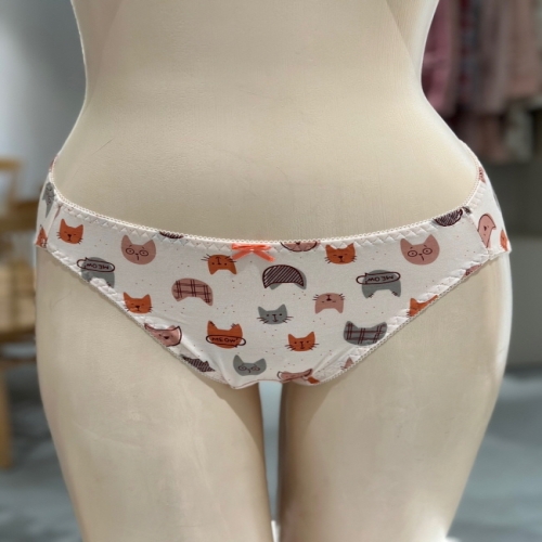 비너스 터치감이 좋은 모달 고양이 나염팬티VPT6251