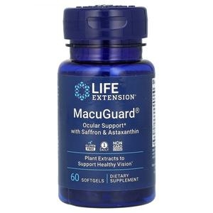 MacuGuard 사프란 & 아스타잔틴 함유 안구 보충제 60캡슐