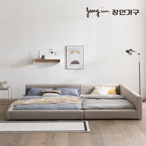 장인가구 아토 아쿠아텍스 이지클린 저상형 패밀리침대 SS+Q (독립스프링)_이미지