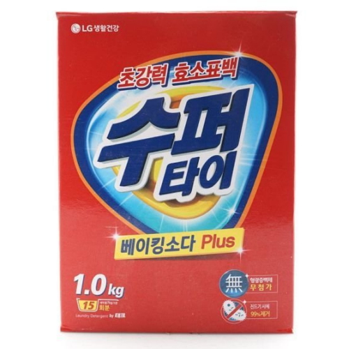 LG생활건강 수퍼타이 찬물전용 베이킹소다 플러스 1kg (2개)