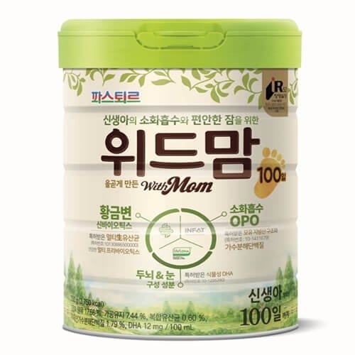 파스퇴르 무항생제 인증 위드맘 100일 750g (1개)