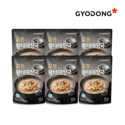 교동식품 실온탕 간편조리 황태해장국 500g 6팩