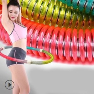 레인보우 훌라후프 스프링 다이어트 뱃살 알루미늄