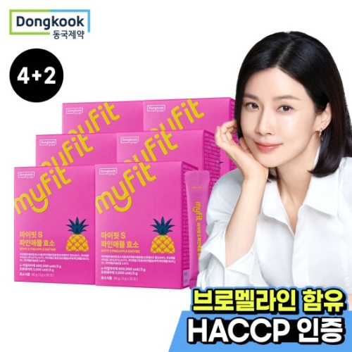 동국제약 마이핏S 파인애플 효소 30포 (6개)_이미지