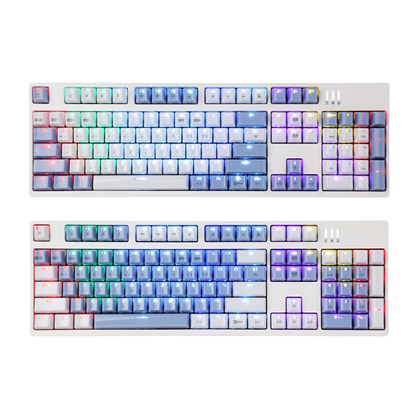 앱코 HACKER K8200 카일광축 완전방수 크리스탈 투톤 레인보우 Moving LED (V2, 클릭)_이미지