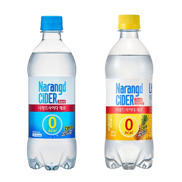 나랑드 사이다 제로 오리지널 + 파인애플 500ml