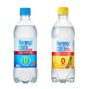 동아오츠카 <b>나랑드</b> 사이다 제로 오리지널 + 파인애플 500ml