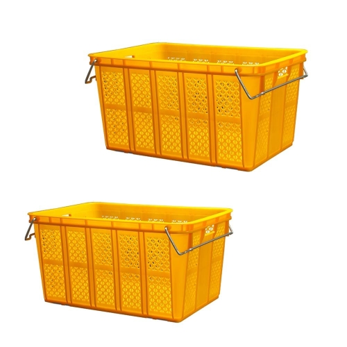 [불명] 과일 농산물 상자 운반 대형플라스틱박스 바구니 5개_이미지