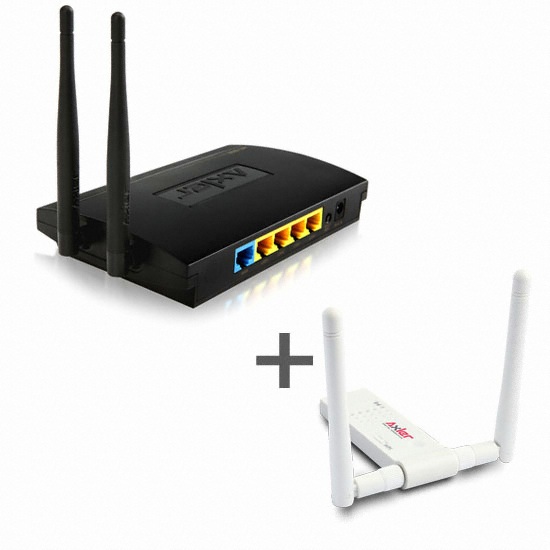 파테크 Axler RT-DSE 공유기 패키지 (+ UW300NS USB 2.0 무선랜카드)_이미지