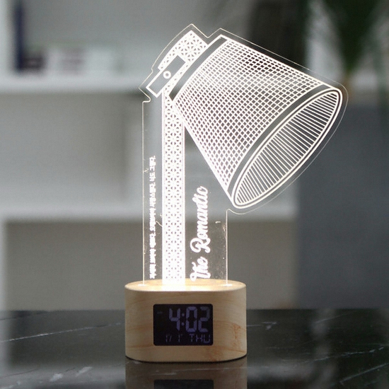아크릴 LED 무드등 탁상시계 로맨틱조명