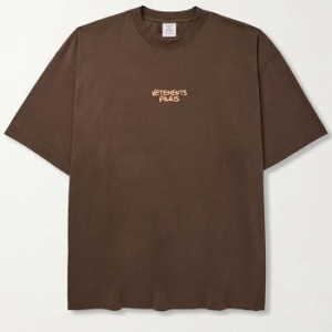 VETEMENTS 그래피티 바이 웨이 로고 프린트 코튼 저지 티셔츠 99090957_이미지
