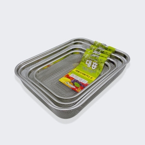 대흥 사각바구니 스테인레스 사각 펀칭 타공 채반