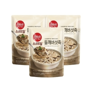 CJ제일제당 햇반 들깨버섯죽 420g (3개)