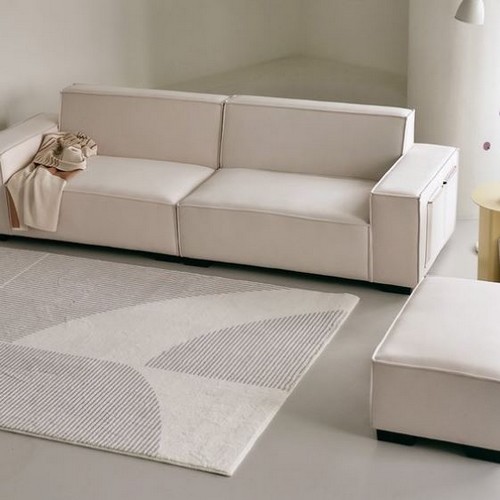 동서가구 소프 키나 아쿠아텍스 패브릭 소파 4인용 (스툴별도)