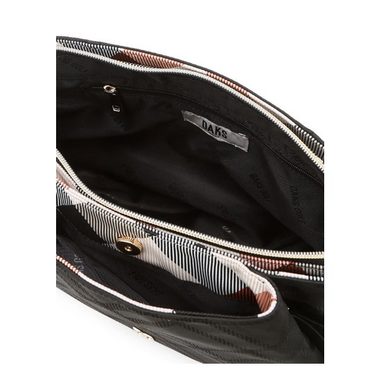 닥스골프 체크 2포켓 토트백 DNGF5F966BK_이미지