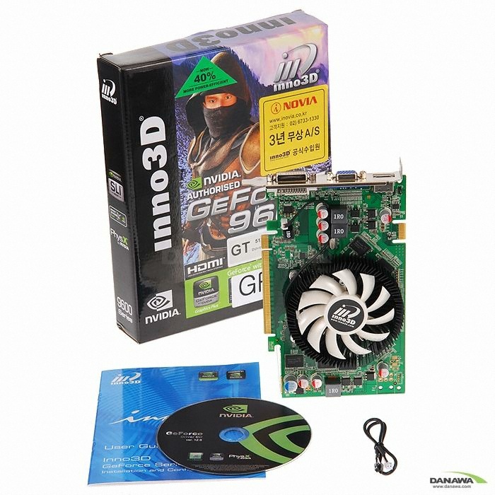 INNO3D 지포스 9600GT GREEN HDMI 512MB_이미지