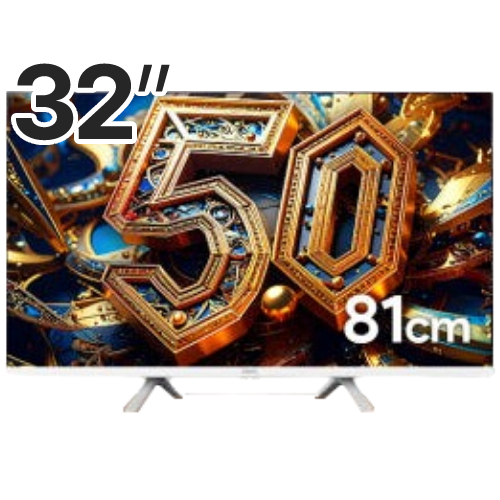 더함 치크 리얼 화이트 스마트 32인치 QLED 돌비 AI 구글5.0 (스탠드)