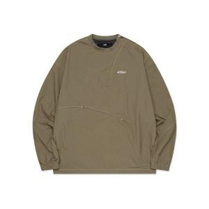 엘엠씨(LMC) LMC ACTIVE GEAR NYLON CURVED DART CREWNECK khaki 0LM23FSW116KHK