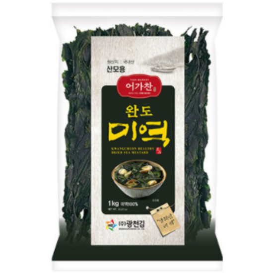 광천김 어가찬 소문난 완도 미역 1kg이미지입니다. 누르면 해당 게시물로 새창이동합니다.