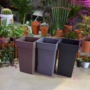 한인머천다이징 썬더딜 대형 플라스틱 화분 유니크 500 사각 25x25x50cm_이미지