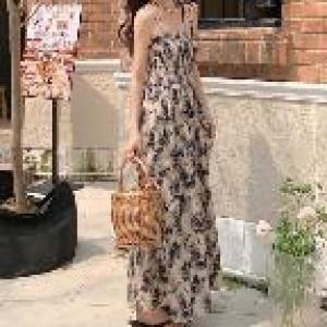 에이치플러스몰 플라워 쉬폰 원피스 LL-D108 WC4D2D3_이미지