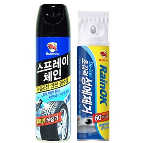 레인OK 성에제거제 400ml + 불스원 레인OK 스프레이체인 500ml 세트