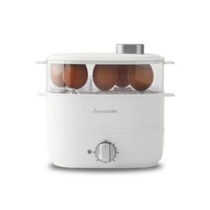 라쿠진 멀티 2단 스팀 쿠커 계란찜기_화이트 만두 고구마 옥수수 브로컬리