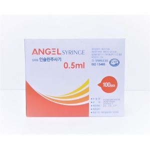용창 엔젤 멸균 일회용 인슐린 주사기 0.5cc 30G 8mm_이미지
